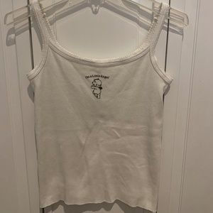 John Galt Brandy Melville Little Angel White Tank Top New, Never Worn Size Small